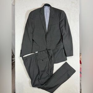 Brooks Brothers Explorer Classic 41R Charcoal Plaid Suit Luxury Designer